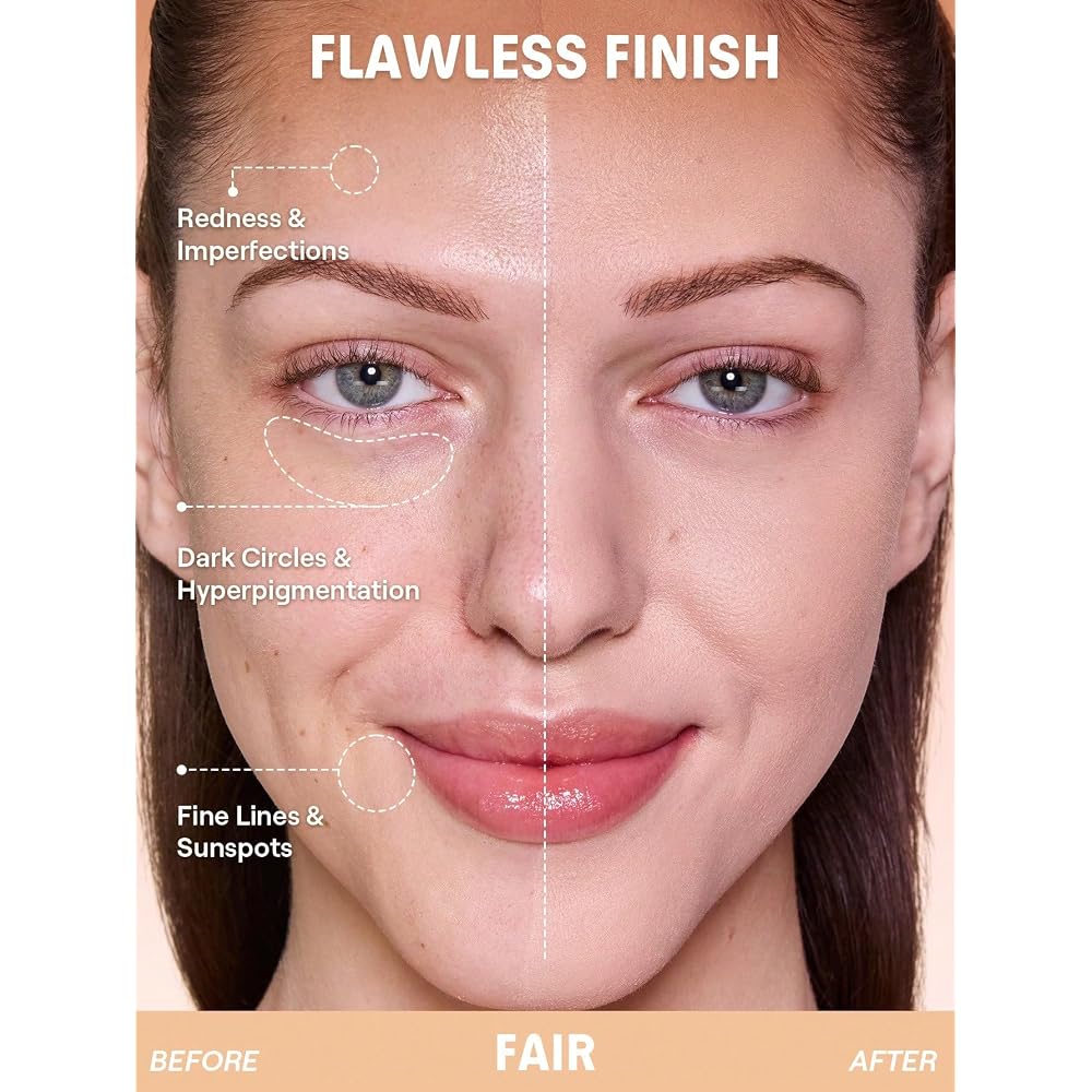 SHEGLAM Lock & Go Long-Lasting Cushion Foundation Soft Matte Lightweight Waterproof Pore Cover 30ml - Fair