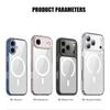 Роскошный прозрачный противоударный магнитный чехол MagSafe для iPhone 17 Air 17Pro 17 Pro Max, жесткая задняя крышка, поддержка беспроводной зарядки