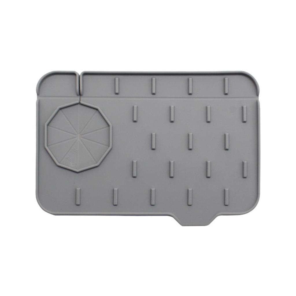 Silicone Sink Splash Guard Mat Soap Dish Faucet Handle Drip Catch Holder for Bathroom and Kitchen Countertop Accessories