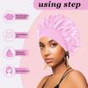 Pure Silk Satin Sleep Bonnet - Wide Band Hair Protection for Curly/Natural Hair, Mulberry Silk Cap for Night&Shower Use (Unisex)