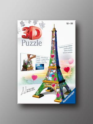Ravensburger 3D-пазл Эйфелева башня Издание «Любовь» 224 детали