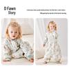 Split-leg Baby Sleeping Bag - Class A, Thin Cotton, Four Seasons, One-Piece Pajamas for Spring and Autumn.