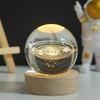 Светящийся солнечный хрустальный шар-ночник - декоративное стеклянное украшение для подарка на день рождения ребенка