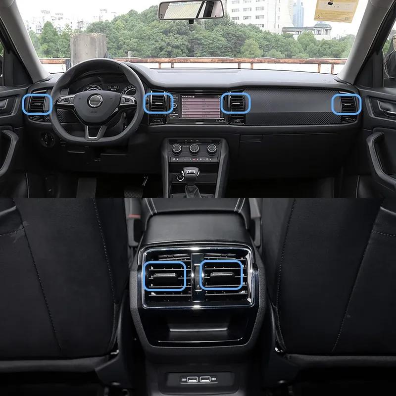 Для Skoda Kodiaq Karoq 56G819701 56G819702 56G820951 Передняя Задняя Решетка Вентиляционного Отверстия Кондиционера AC Tab Ползунок Зажим Ремонтный Комплект Выхода Воздуха
