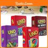 Uno Flip No Mercy Card Board Game Toy Family Party Prop Kids Gifts Iron Box