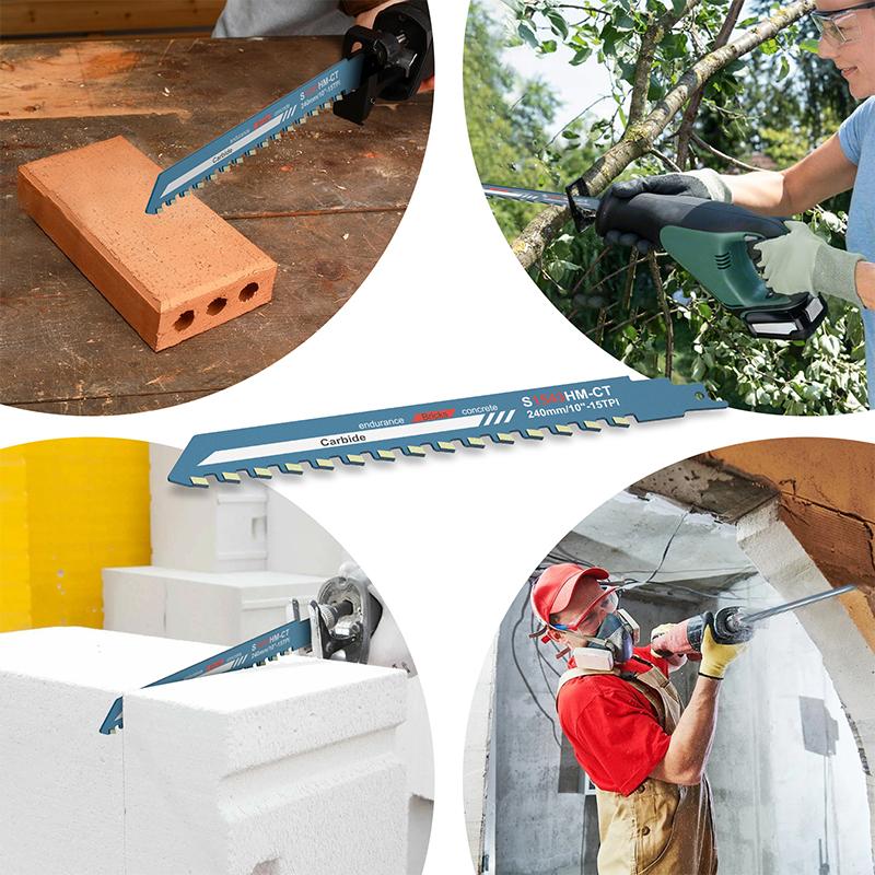 Пильный диск для возвратно-поступательной резки 10/12/18/20 дюймов, универсальный режущий сабельный пильный диск из легированной стали, пильное полотно для резки кирпича, бетона