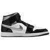 Air Jordan 1 Mid SE черные белые серебристые мужские кроссовки металлик-золото HV0789-010