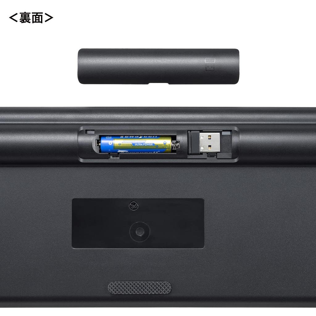 Sanwa поставляет беспроводную тихую клавиатуру и мышь с цифрами черного цвета (с клавиатурой) СКБ-WL37SETBK