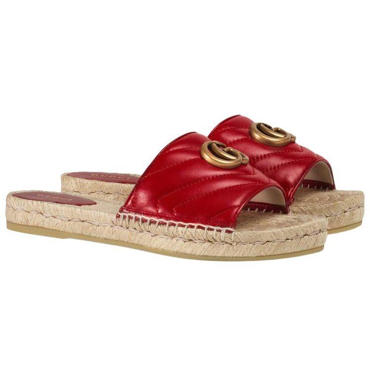 Gucci Шлепанцы Женские Furong Красные 573028 BKO00 6433