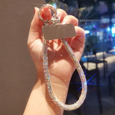 Яркий телефонный ремешок на запястье Bling Bling Diamond Crystal Keychain Phone Accessories