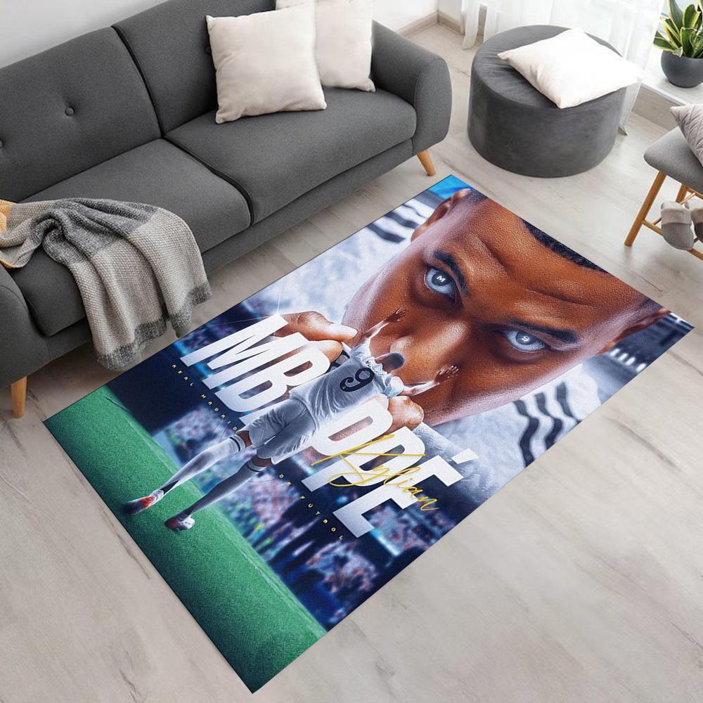 Star Player Kylian Mbappé Floor Mat Suitable for Decorate room Hallway Balcony Entryway Anti-slip Rug Anime Office Decor Gift for Festivals