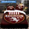 Torino Fc Crest Design 3pcs Bedding,Including 1pc Duvet Cover And 2pcs Pillowcases Perfect for Christmas,Ideal for Bedroom, Dormitory