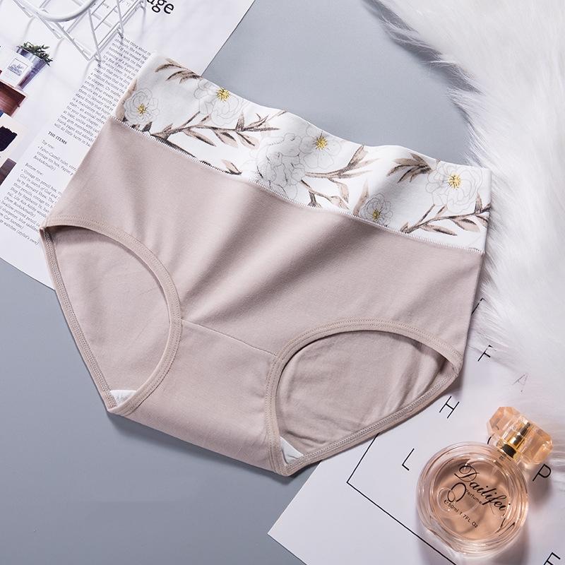 High Waist Women's Panties Breathable Cotton Underwear Briefs Ladies Underpants Plus Size
