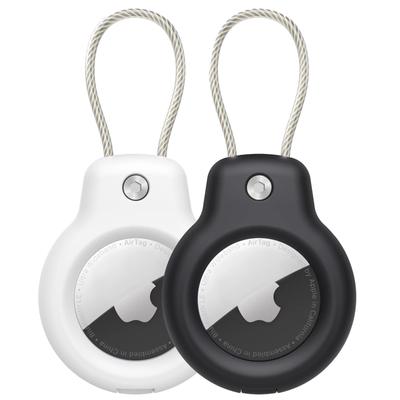 GLILAVOX из набора AirTag Case из 2 Airtag Case Airtag Keychain Wire Ring Strap Airtag Case Airtag Protective Case Lock Противоударный багаж Keys Hanging