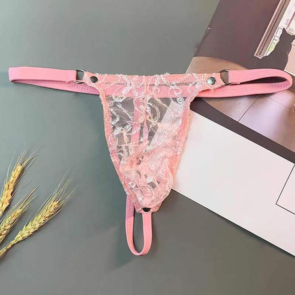 Кружевное нижнее белье, мужские стринги, стринги, выпуклая сумка, трусики, бикини