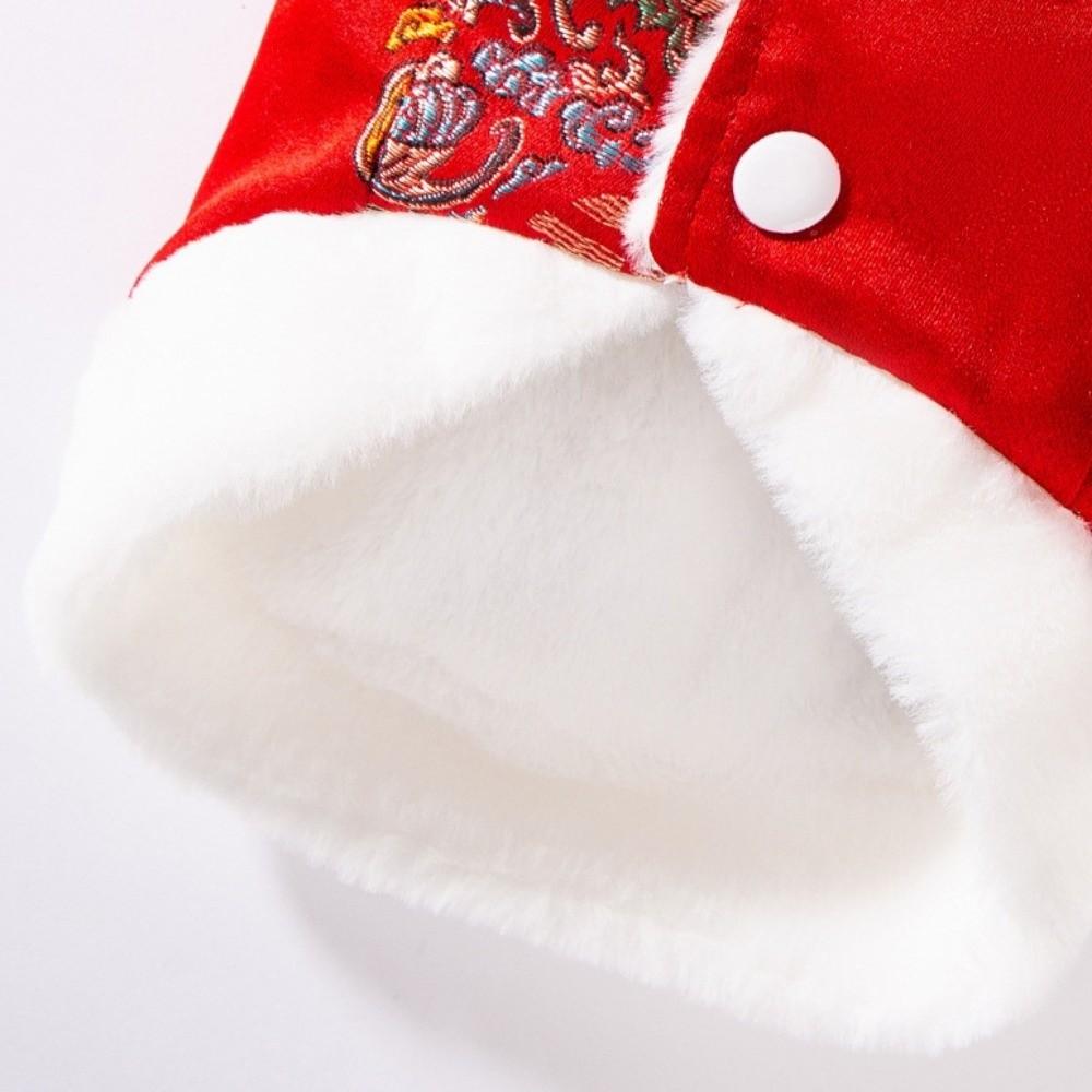 Puppy Costume Red Pet Tang Suit Character Fu Knot Button Dog Vest Warm Cat Coat Spring Festival