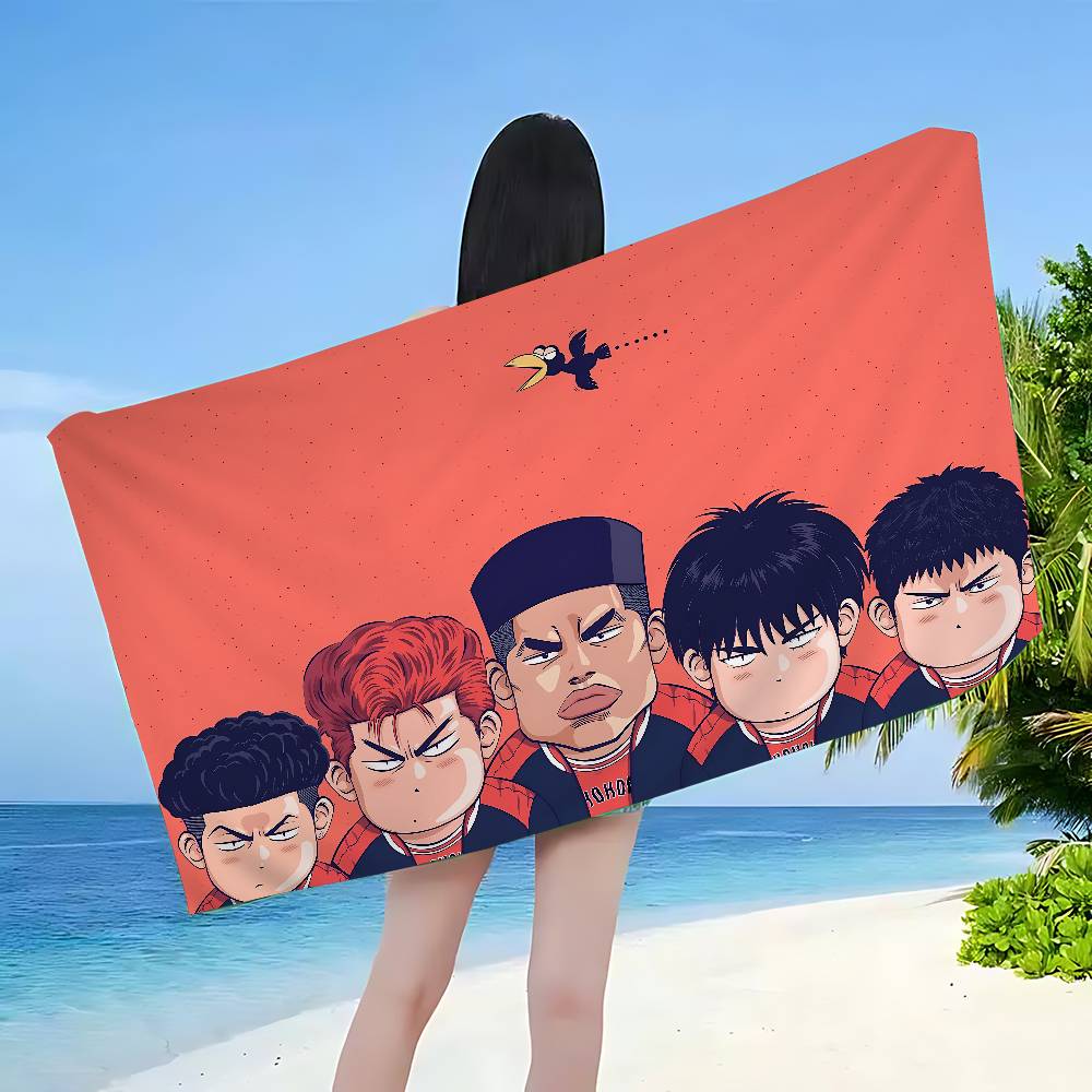 S-Slam Anime DunkS Microfiber Printed Beach Towel Mountain Climbing Yoga Beach Swimming Running Absorbent Soft Towel