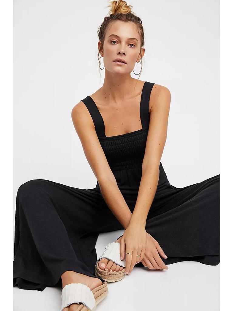 2025 Women's Casual Wide-Leg Solid Color Jumpsuit - Spring/Summer INS Style