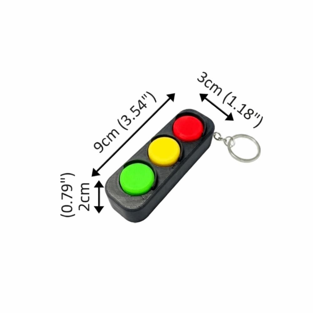 Portable Mini Fidget Toy Lightweight Traffic Light Fidget Toy Backpack Charm Gift For Adults
