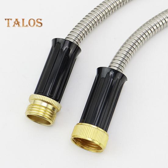 Stainless Steel Garden Hose Flexible Anti-kink Expandable Water Pipe Weather-resistant Hose with Leak Proof Brass Connectors for Car Washing Garden