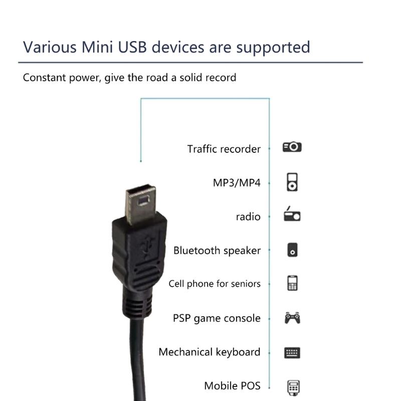 Кабель-переключатель питания USB на Mini USB 480 Мбит/с для зарядки и передачи данных для камеры, планшета, телефона, блок питания с выключателями ВКЛ/ВЫКЛ