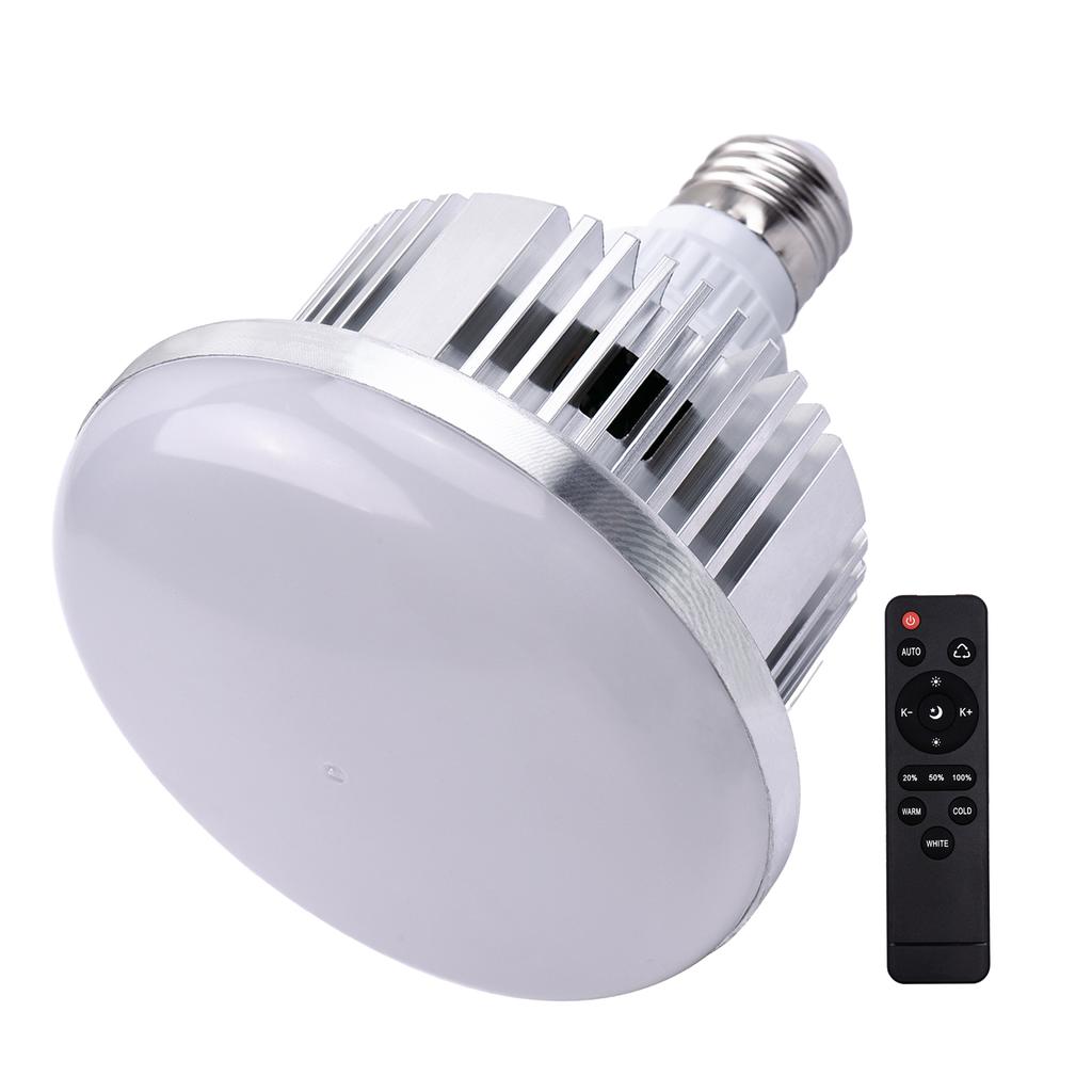 85W LED Light Bulb 3000K-6500K Photography Lamp Bulb Energy-saving Adjustable Brightness E27 Mount