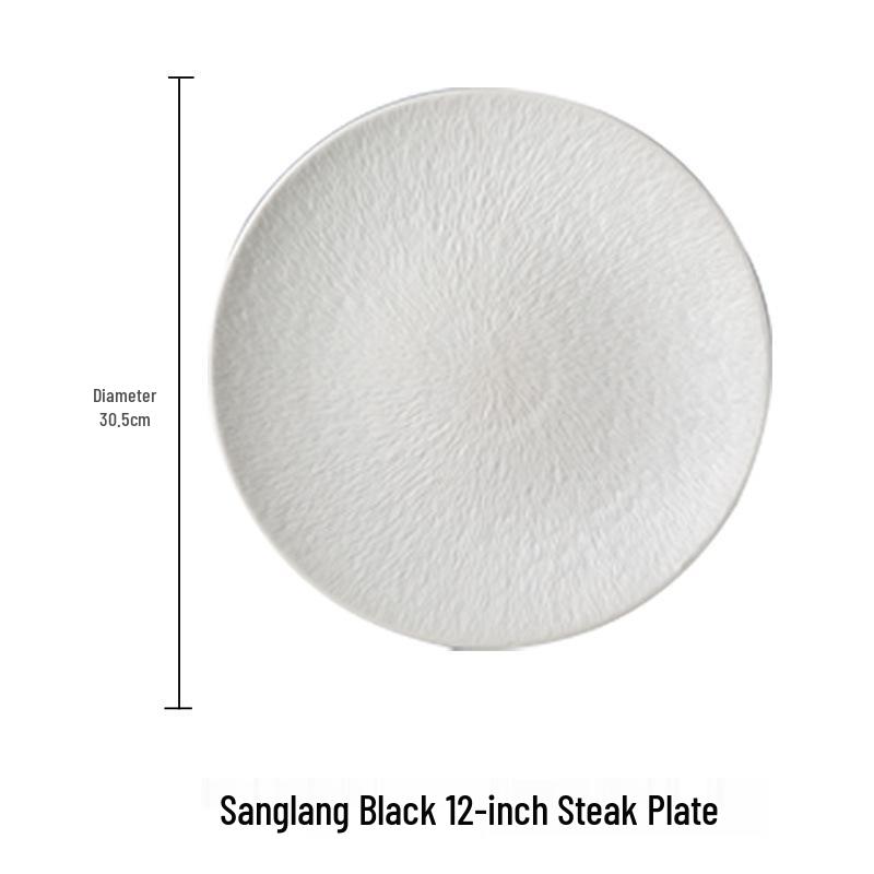 Европейская керамическая посуда: Тарелка для стейка и пасты с креативной текстурой