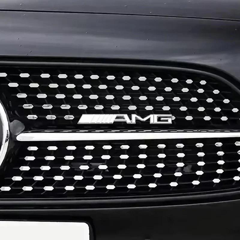 Автомобильная наклейка 2025 Горячая Для Mercedes Benz Автомобиль Задний Багажник Шильдик Наклейка Передняя Решетка Радиатора Эмблема Аксессуары для Mercedes Benz AMG W204 W20