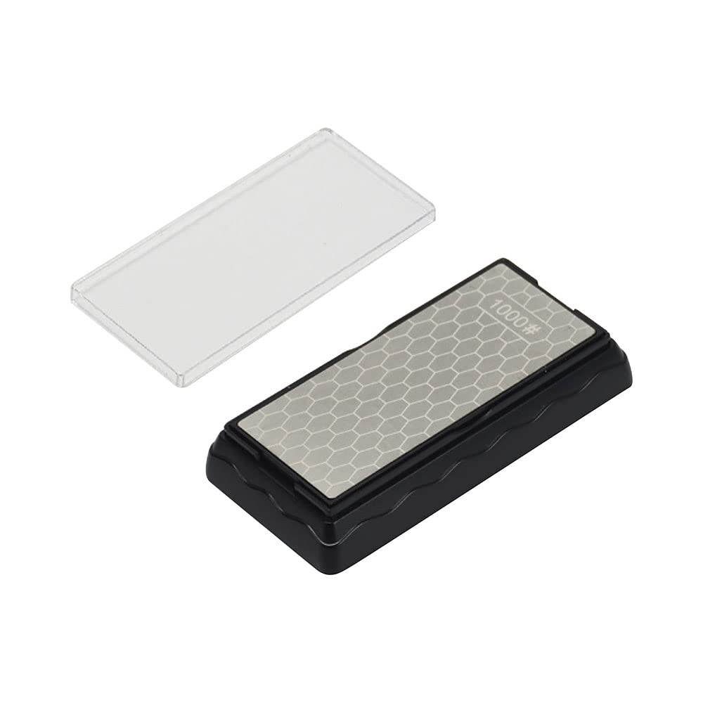 Алмазный камень для заточки ножей Pearl Metal, с чехлом, средняя зернистость #1000, крупная зернистость #400, двусторонний, FN-504