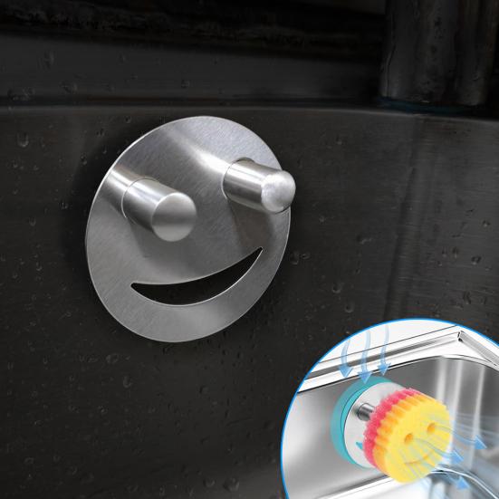 Держатель для губки Органайзер для раковины Легко устанавливается Настенный Присоска Держатель для губки Кухонное украшение