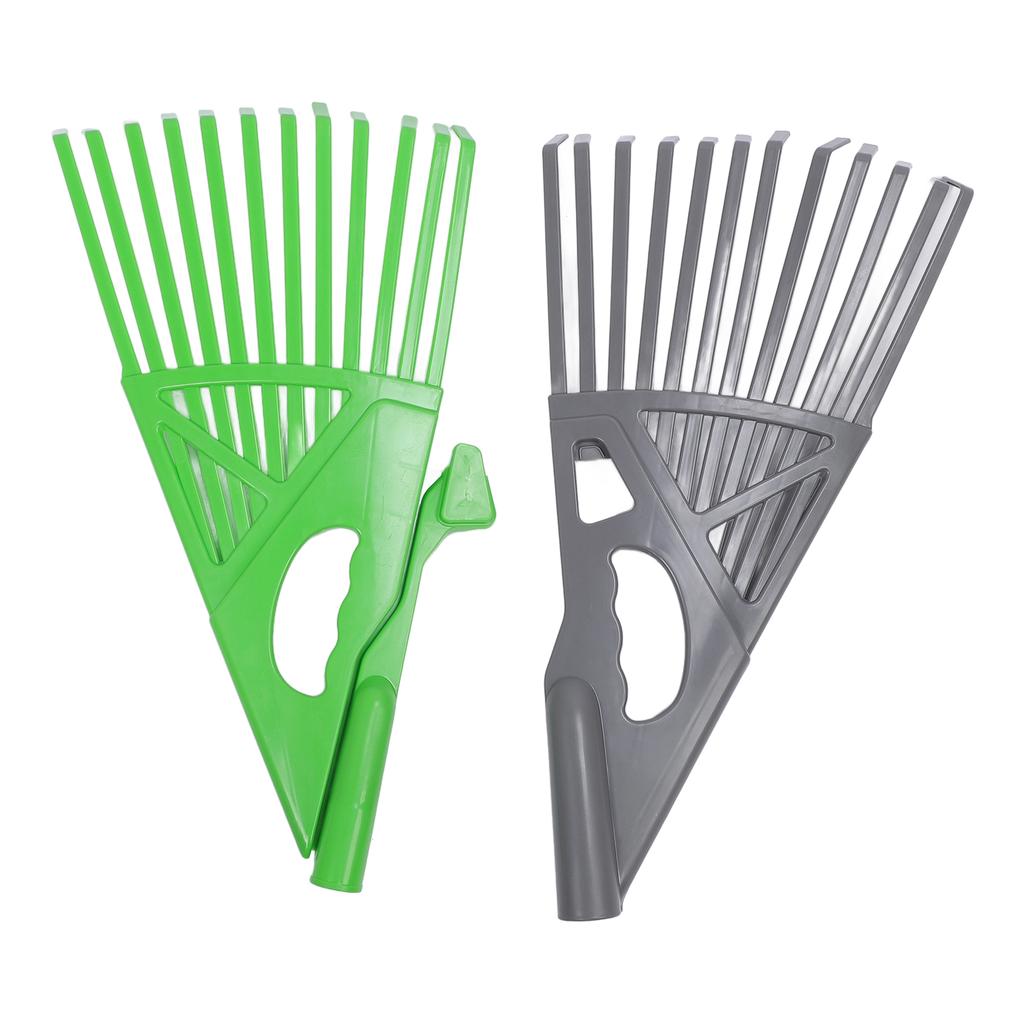 Leaf Rake 24 Tines Detachable Plastic Joinable High Efficiency Garden Rake for Flower Beds Garden