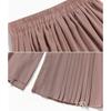 [Meluse] wide pants pleats skirt pants ribbon waist elastic body shape cover spring summer autumn ladies black color Plain color flare bottoms gaucho