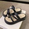 Set of Toe Slippers Women's Summer Wear 2025 New Fashion Platform Toe Beach Shoes with Skirt Internet Celebrity Sandals