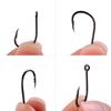 100/500 PCS Fishing Hooks Set #3~#12 Carbon Steel Single Circle Fishhook Fly Fishing Jip Barbed Carp Hooks Sea Tackle Accessorie