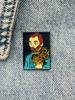 New Enamel Pin Painting Self Portrait Van Gogh With Flowers Metal Pin Gift Birthday 1 Piece