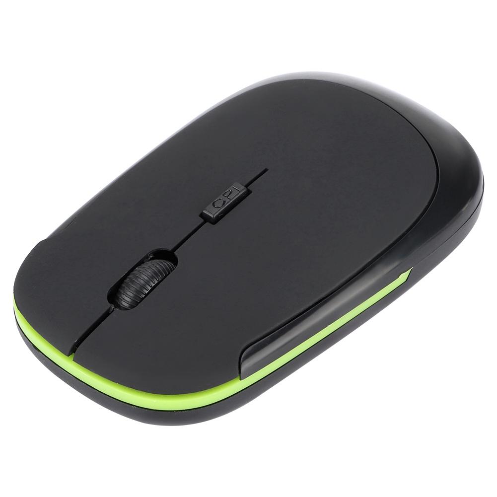 Ultra Thin 2.4G 1200DPI USB Wireless Mouse Ergonomic Optical Positioning Mouse for Laptop