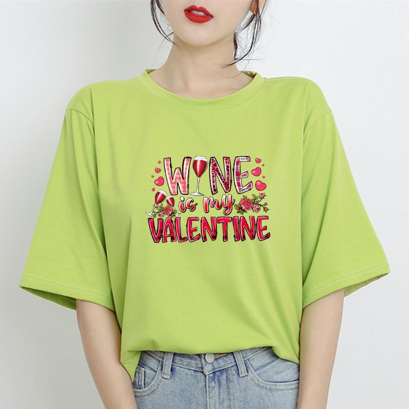 Термонашивки ко Дню святого Валентина с вином Креативная одежда Наклейки Толстовки Футболки своими руками Parches Ropa Термоаппликация Термонаклейка