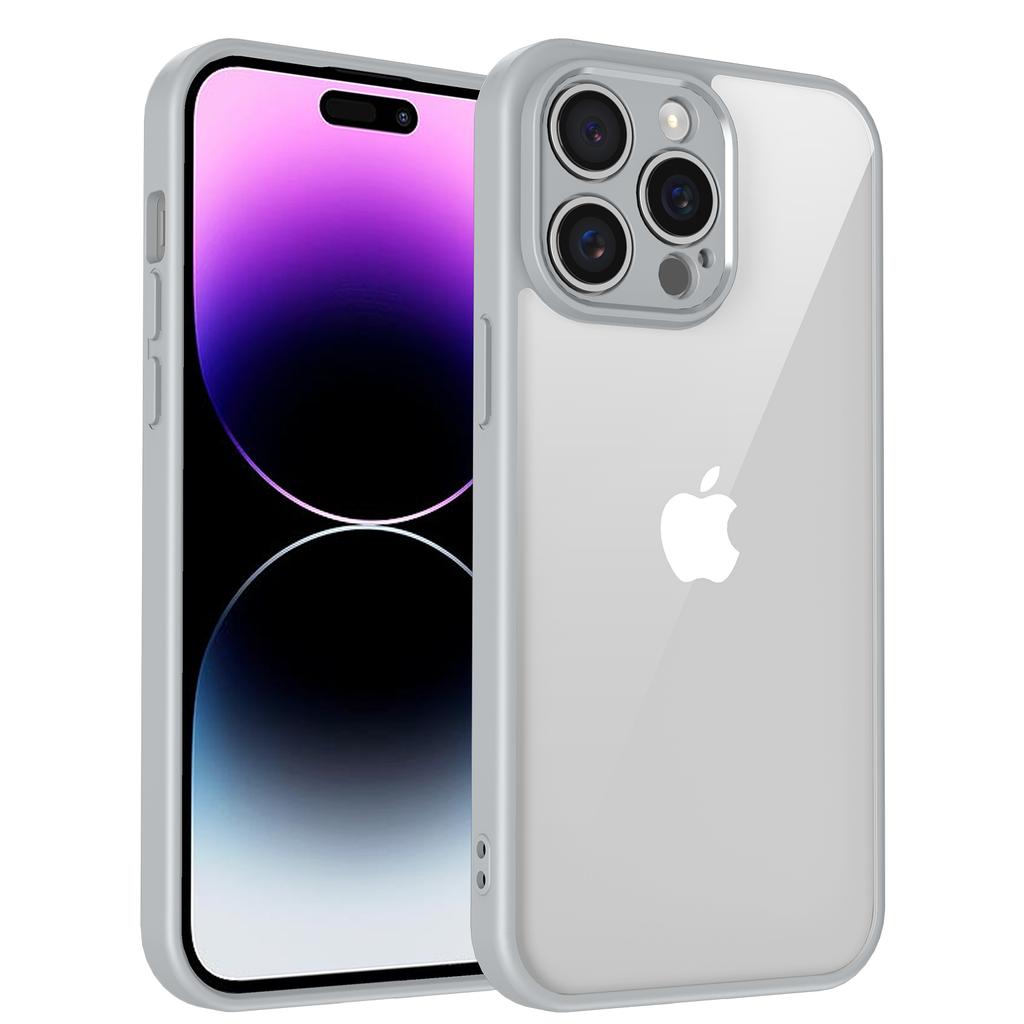 Для iPhone 15 Pro Max Чехол Матовый на ощупь Прозрачный ПК+ТПУ Ударопрочная Задняя крышка для телефона