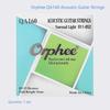 Струны для акустической гитары Orphee QA Высокоуглеродистая сталь Шестигранный сердечник Нанопокрытие Латунная обмотка Части и аксессуары для гитары