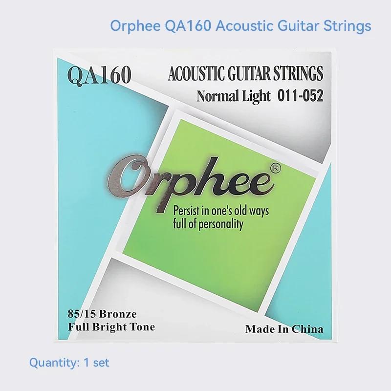 Струны для акустической гитары Orphee QA Высокоуглеродистая сталь Шестигранный сердечник Нанопокрытие Латунная обмотка Части и аксессуары для гитары