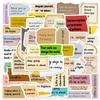 50 Hand-Torn Text-On-Video Special-Shaped Hand-Torn Feeling Inspirational Text-On-Video Ins Wind English Hand Account Stickers