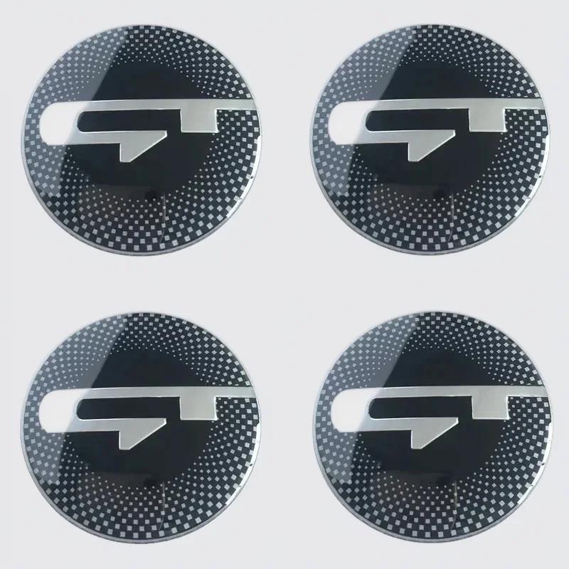 AANC1 7 Pieces Per Set GT Logo Front Hood Rear Boot Steering Wheel Auto Hub Center Sticker Emblem Badge for KIA Stinger