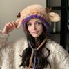 Christmas Antler Hat Handbag 2-in-1 Reindeer Hat Festive Elk Antler Decoration Stretchy Soft Warm Winter Hat