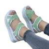 2025 New Foreign Trade European and American Large-size Platform Sandals Women's Supply Flat-bottomed Velcro Women's Beach Sandals
