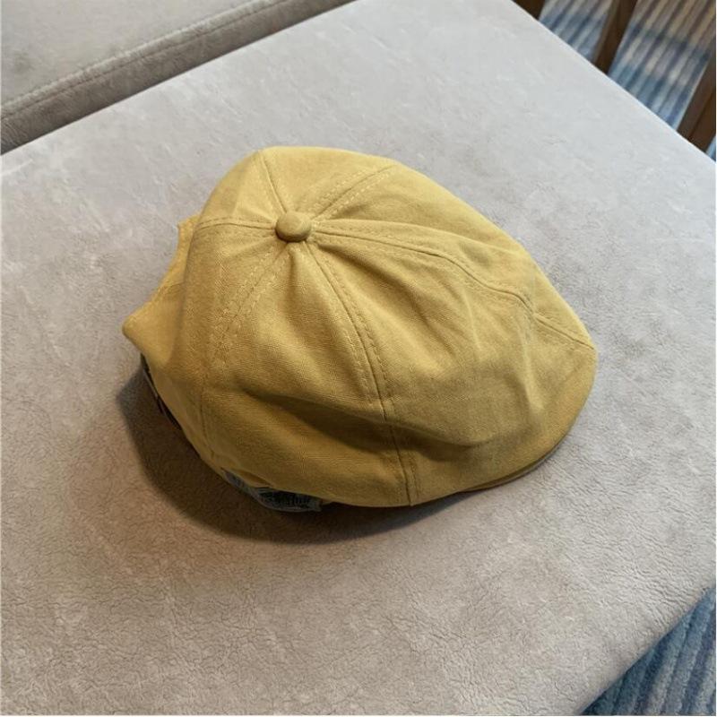 Japanese Ami Kaji Retro Literary And Artistic Personality Forward Hat Spring And Summer Sunshade Cap Solid Color Simple Beret Women