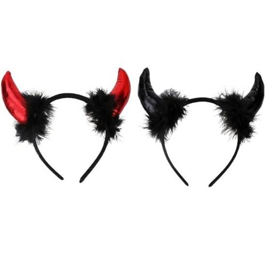 CHENLONB Halloween Little Devil Headband Cosplay Props Ball Costume Accessories Items Horns 2-Piece Set