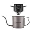 400ml Pour Over Kettle Gooseneck Coffee Kettle Ti Folding Handle Water Kettle with Lid and Coffee