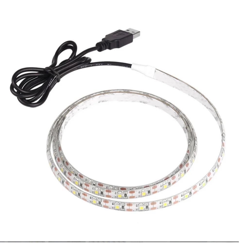 5V USB LED Strip Light 60LEDs/m 2835 Flexible Lamp Tape TV Backlight Ribbon Bedroom Home Lighting Decoration 0.5M 1M 2M 3M 4M 5M