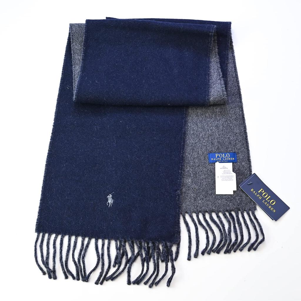 Polo Ralph Lauren PC0455 ГЛУШИТЕЛЬ Глушитель Пони Логотип Палантин Простой Мужчины Женщины Унисекс (411(NAVY)) [Элемент]