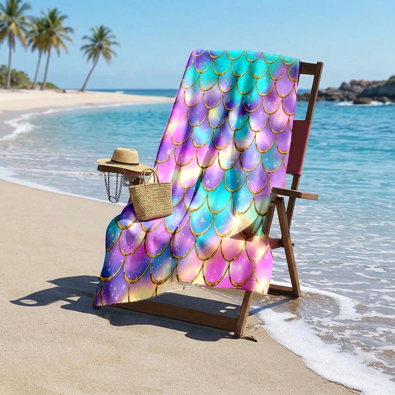 Mermaid Fashion Beach Towel: Ideal for Summer Adventures Soft, absorbent and quick drying suitable for swimming and bathing